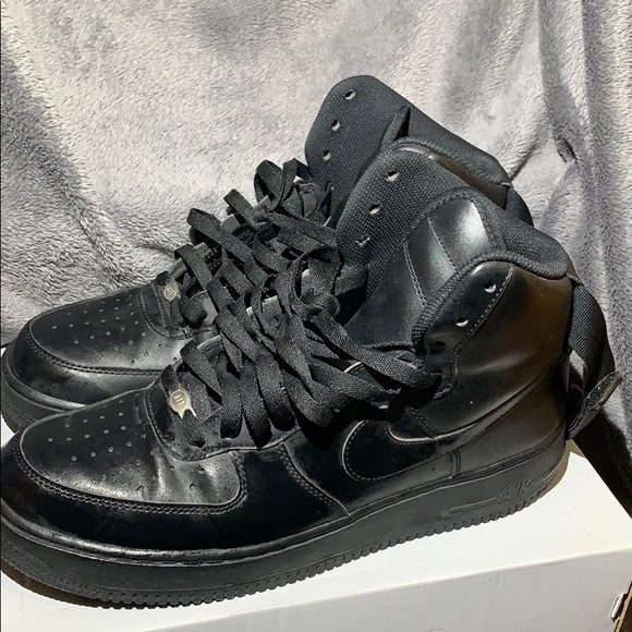 All Black High Top Air Force 1’s - Picture 1 of 4